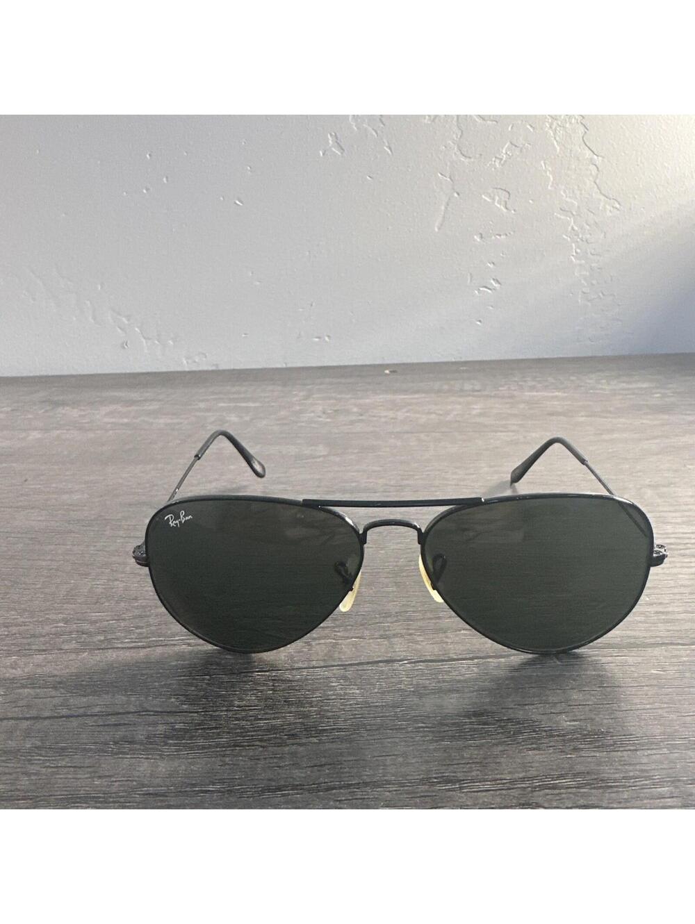 Ray Ban Sunglasses RB 3025 Aviator Large Metal Shiny Black FRAMES ONLY 58-14